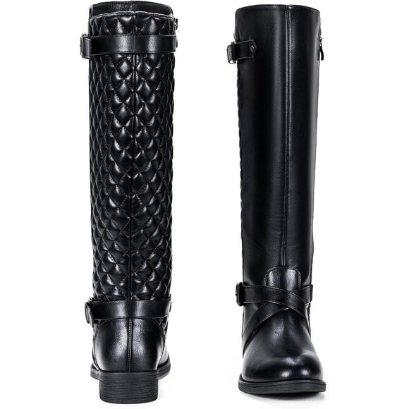 Women's Black Jeossy Women's 950 Knee High Riding Boots with Zipper Wide Calf - Picture 8 of 8